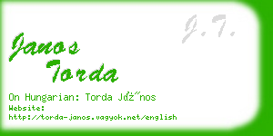 janos torda business card